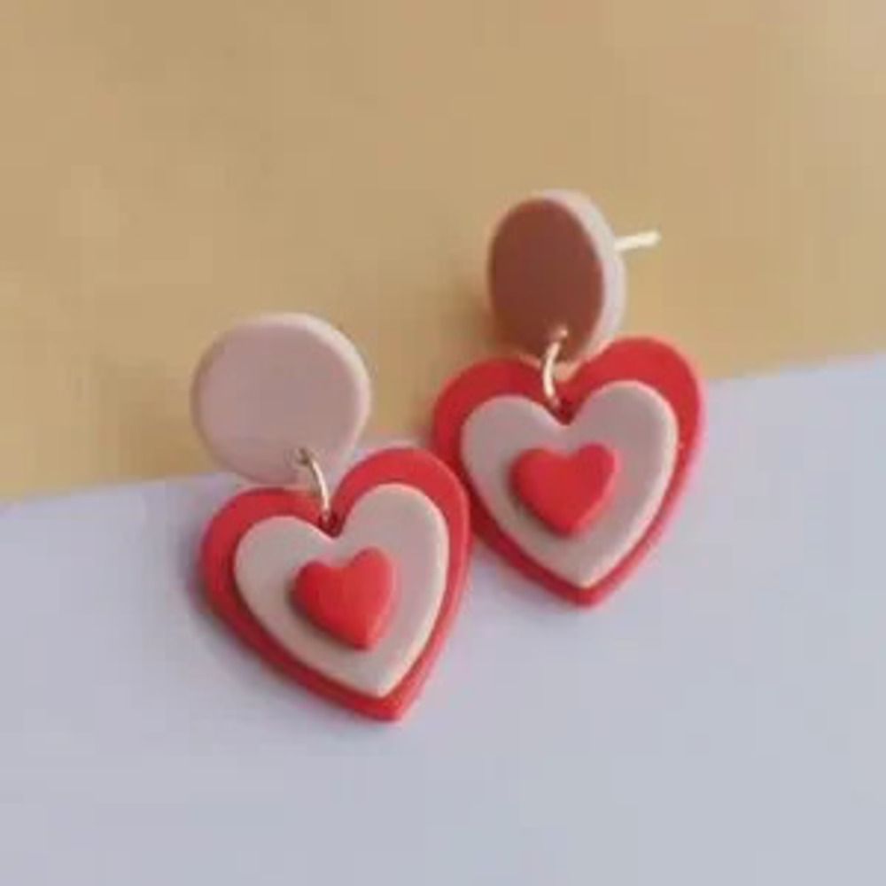 Heart Polymer?Clay?Earrings